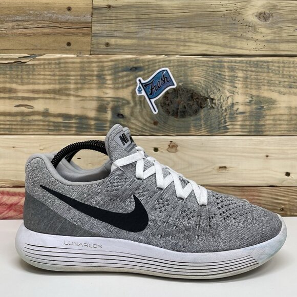 Nike LunarEpic Flyknit 2 Low Athletic Running Shoes Men's Size 10 Wolf Grey - Picture 5 of 12